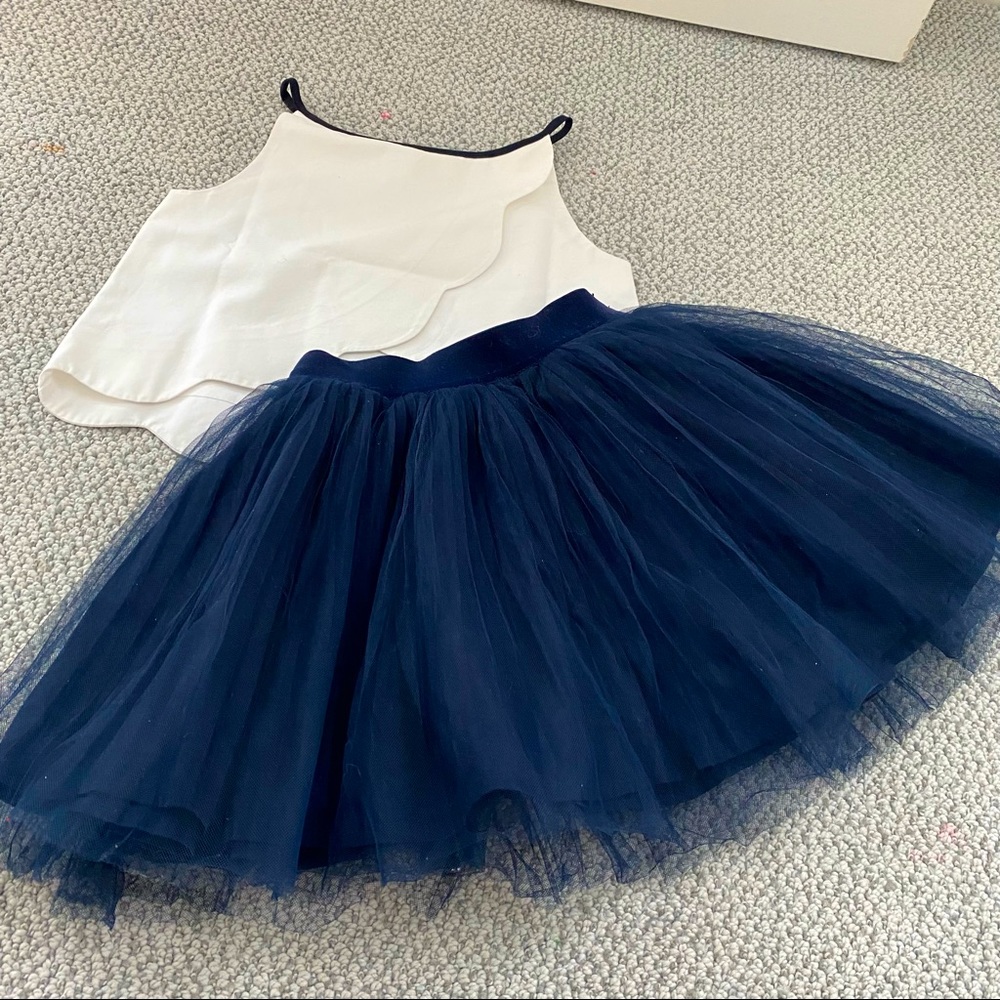Girls Jacadi top and skirt set